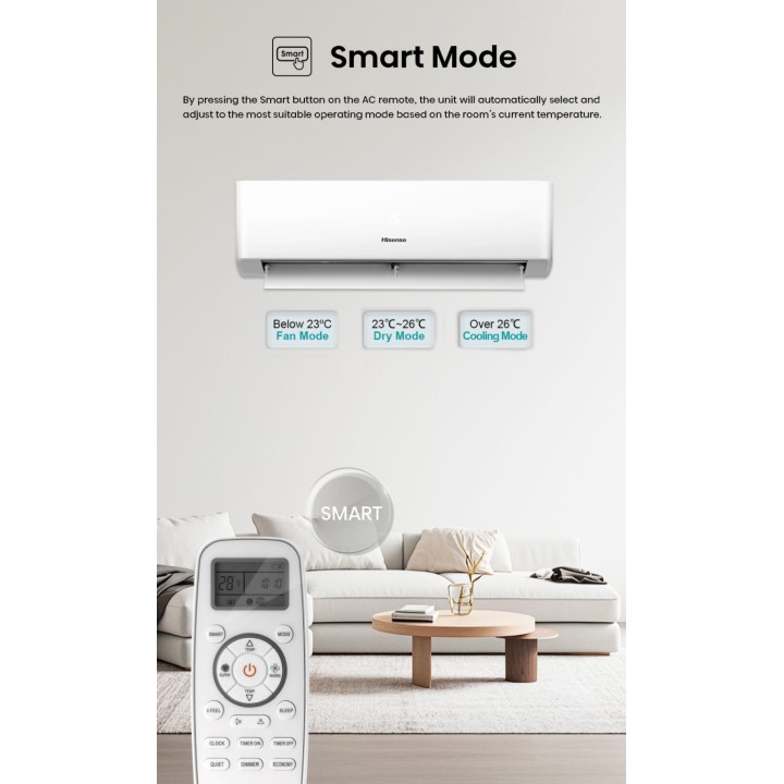 Hisense AS10E4KAA 1HP R32 Inverter Air Conditioner (E4 KAA)