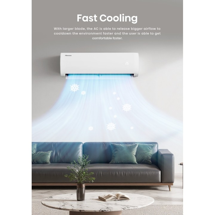 Hisense R32 Non-inverter AS19E2CLA 2HP Air Conditioner (CLA)