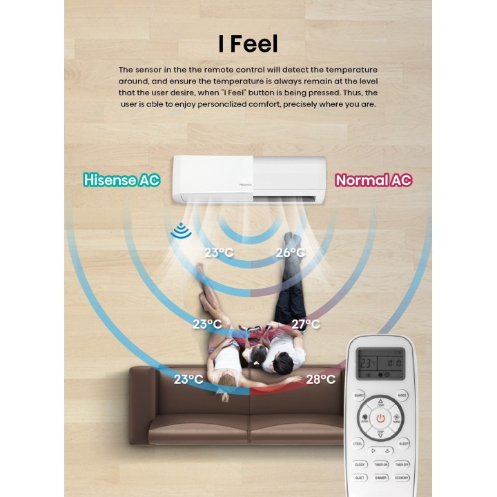 Hisense R32 Non-inverter AS19E2CLA 2HP Air Conditioner (CLA)