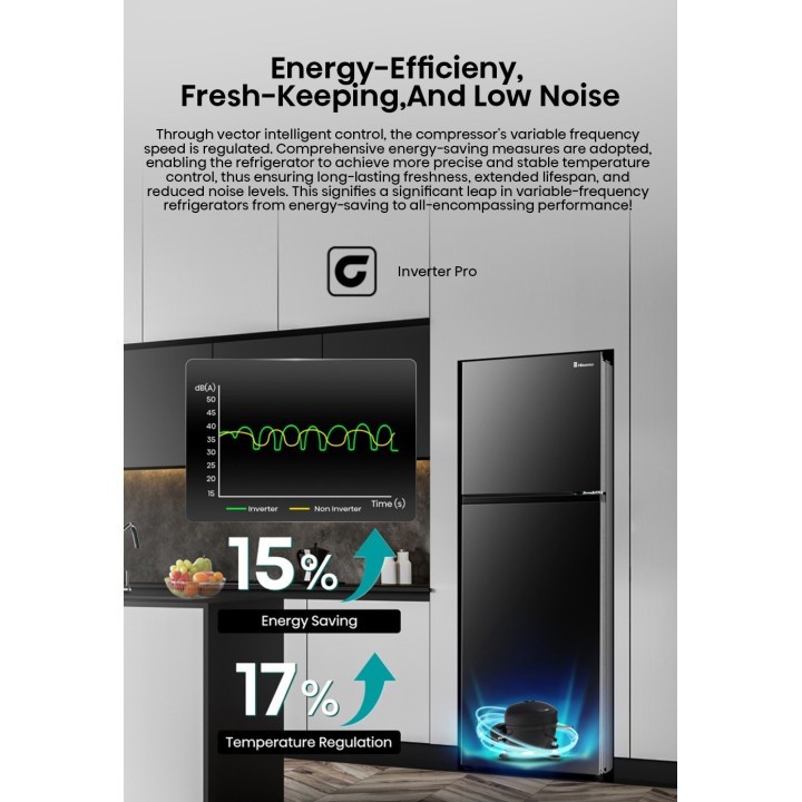 Hisense 500L INVERTER RT529N4ABN 2-Door Refrigerator