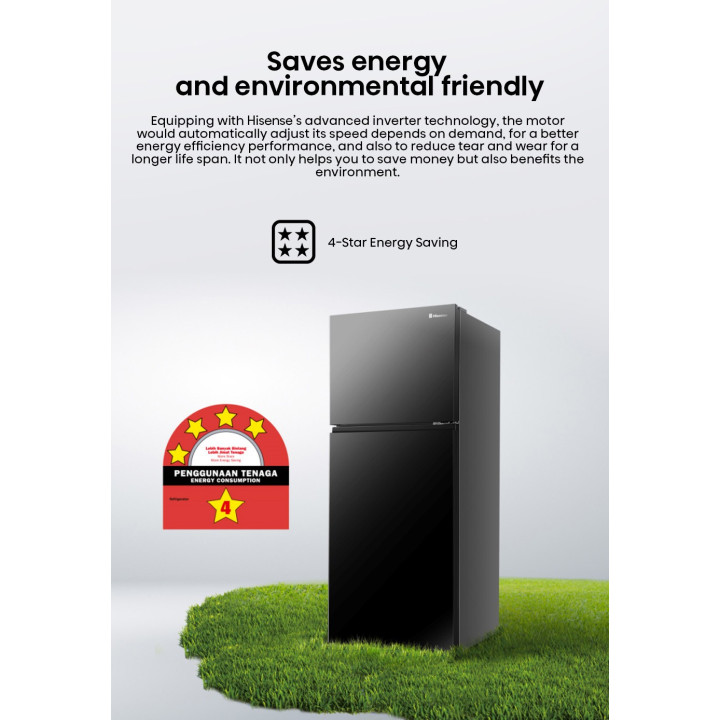 Hisense 500L INVERTER RT529N4ABN 2-Door Refrigerator