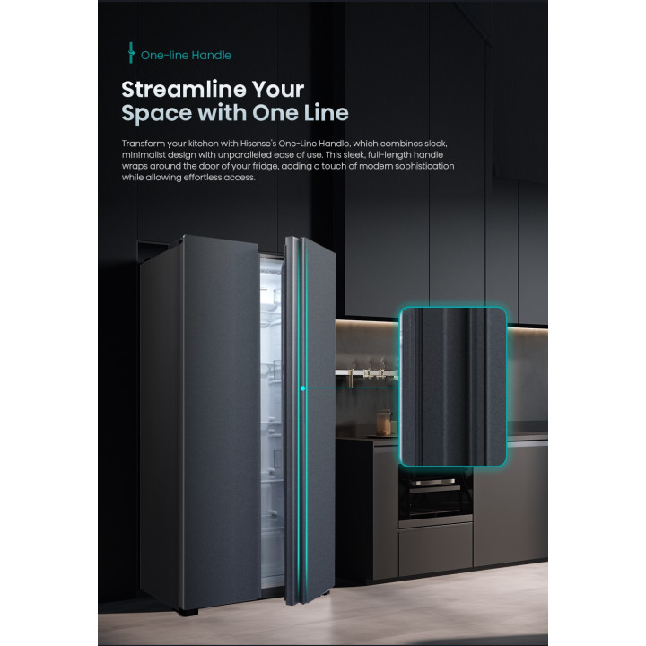 Hisense 510L INVERTER RS588N4ABNIV Side by Side Refrigerator