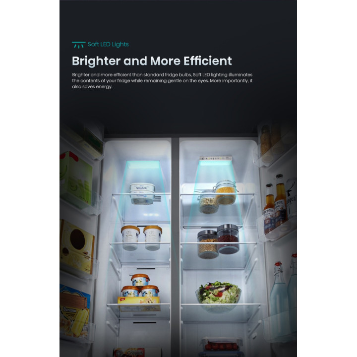 Hisense 510L INVERTER RS588N4ABNIV Side by Side Refrigerator