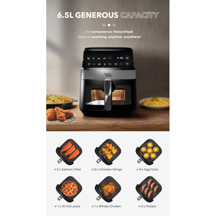 Russell Taylors Visible Window Digital Air Fryer (6.5L) Z7