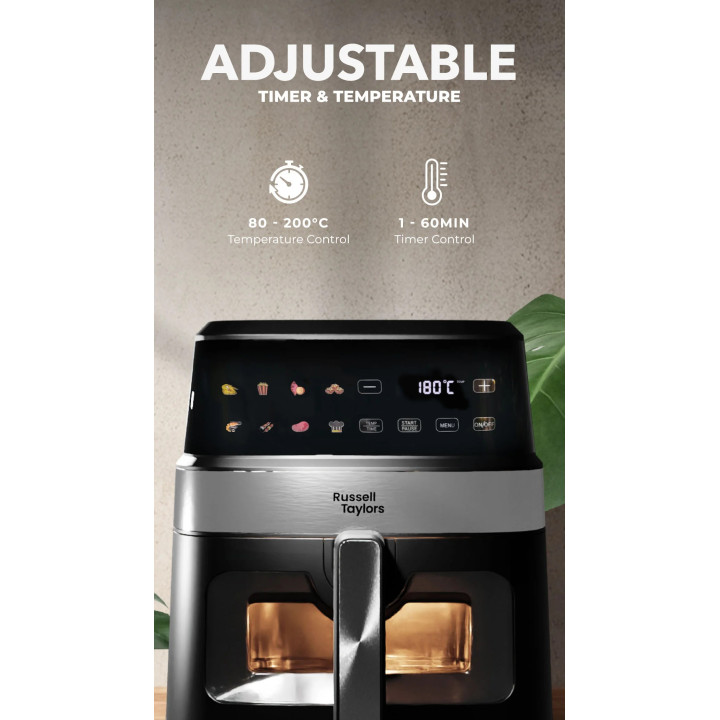 Russell Taylors Visible Window Digital Air Fryer (6.5L) Z7