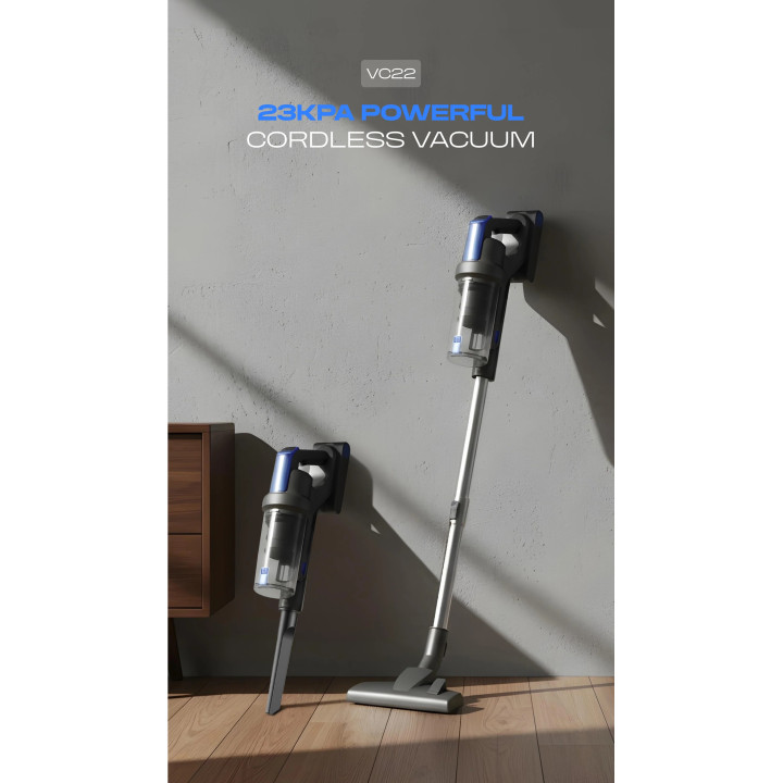 Russell Taylors Cyclone Cordless Vacuum Cleaner VC22 with 200W Motor and 23,000PA Suction