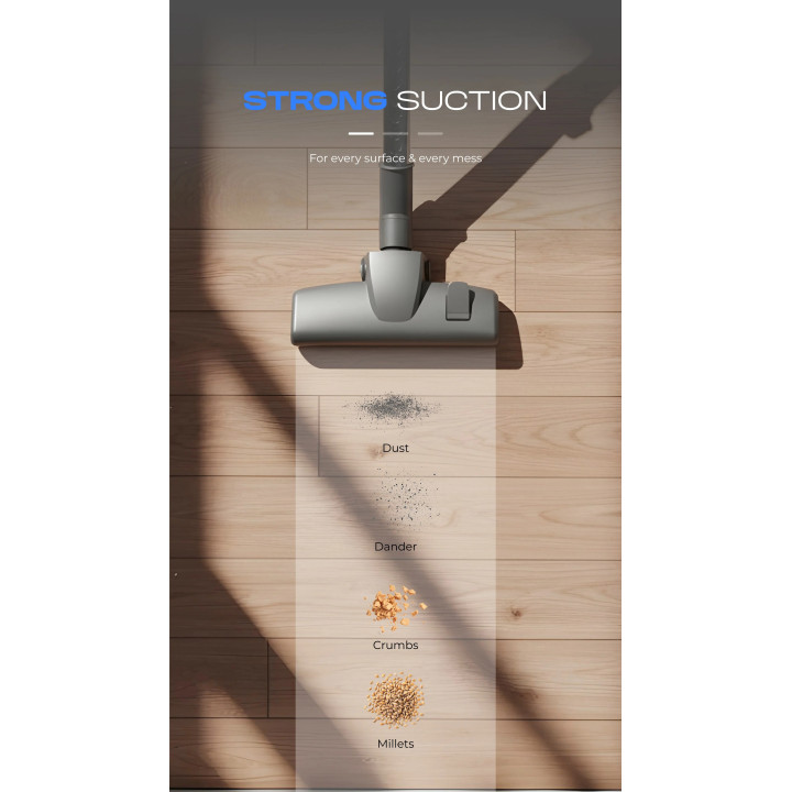 Russell Taylors Cyclone Cordless Vacuum Cleaner VC22 with 200W Motor and 23,000PA Suction
