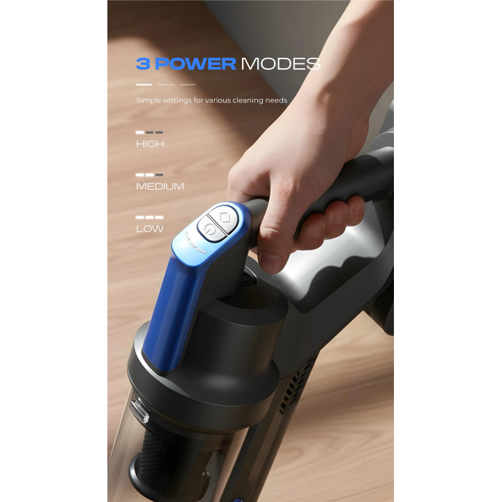 Russell Taylors Cyclone Cordless Vacuum Cleaner VC22 with 200W Motor and 23,000PA Suction