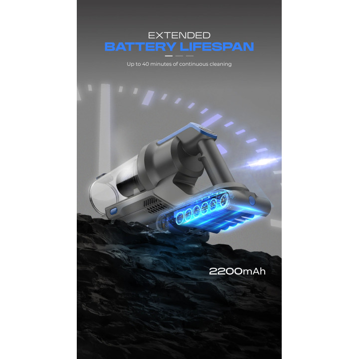 Russell Taylors Cyclone Cordless Vacuum Cleaner VC22 with 200W Motor and 23,000PA Suction