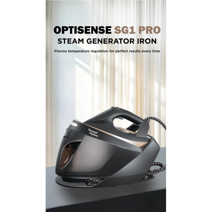 Russell Taylors Optisense SG1 PRO 3000W 1.5L Steam Generator Steam Iron