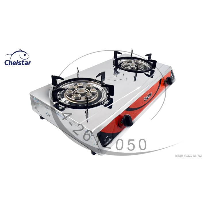 Chelstar 8 Jet Double Burner Gas Cooker (CGC-669K)