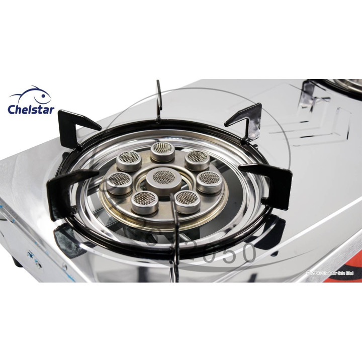 Chelstar 8 Jet Double Burner Gas Cooker (CGC-669K)