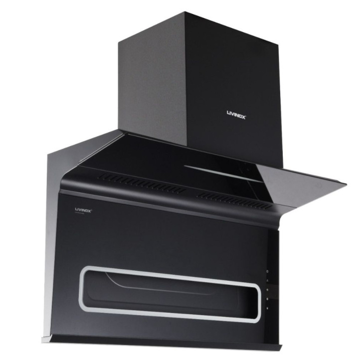 LIVINOX LCH-MICA-90BL 1650m³/h Multi-Functions Sensor Touch Self-Clean Arch-Glass Hood