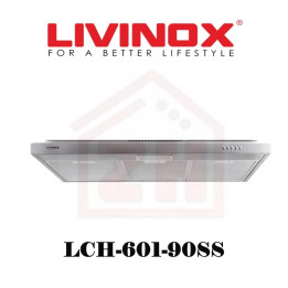 LIVINOX LCH-601-90SS Slim Cooker Hood with 850 m³/h Suction Power, Twin Motor, Stainless Steel Finishing