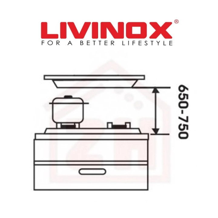 LIVINOX LCH-601-90SS Slim Cooker Hood with 850 m³/h Suction Power, Twin Motor, Stainless Steel Finishing