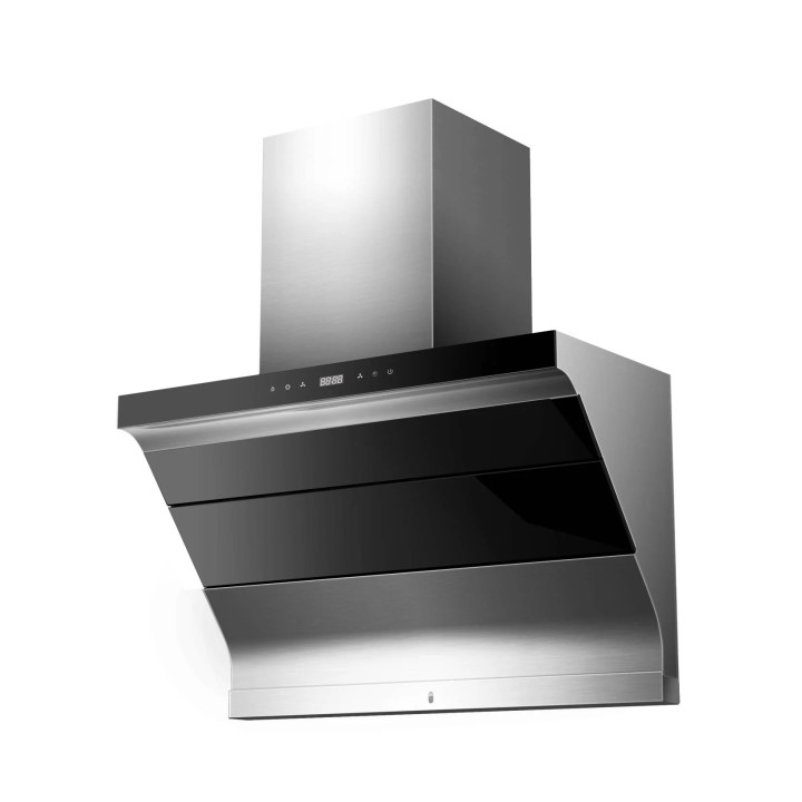 Livinox LCH-LAZULI-90SS 1800m³/h Slanted Stainless Steel & Tempered Glass Cooker Hood