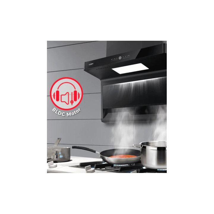 Livinox LCH-COPPERDC-90BL DC Motor Cooker Hood, 1750m³/h Suction Power, Smart Motion Sensor