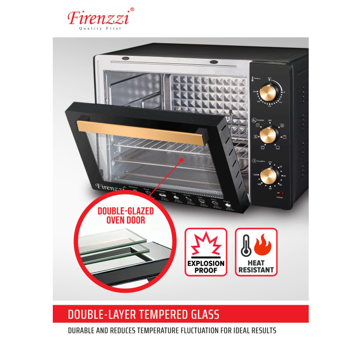 Firenzzi TO-4260 60L 1900W Tabletop Oven with Rotisserie & Convection