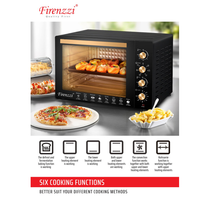 Firenzzi TO-5210 100L 2800W Electric Tabletop Oven