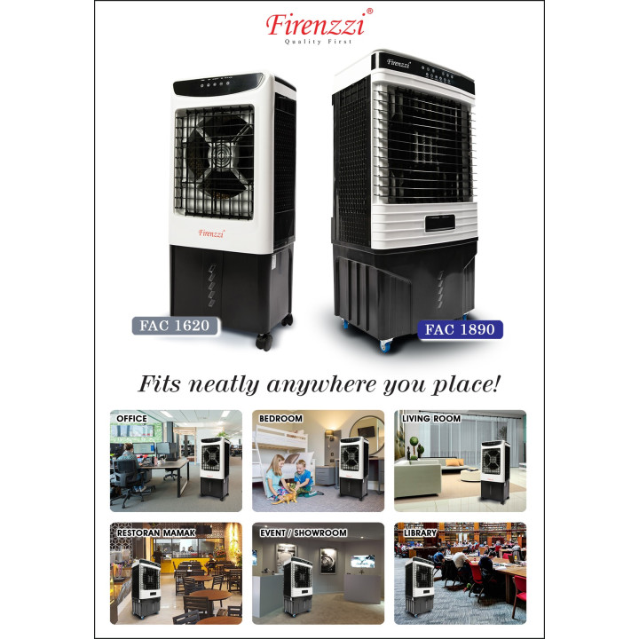 Firenzzi FAC-1620 42L Air Cooler with Remote Control and 3-Speed Setting