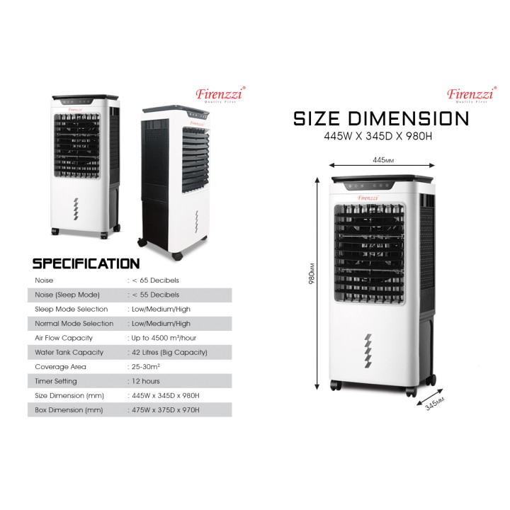 Firenzzi FAC-1848 42L 4500m³/hr Air Cooler