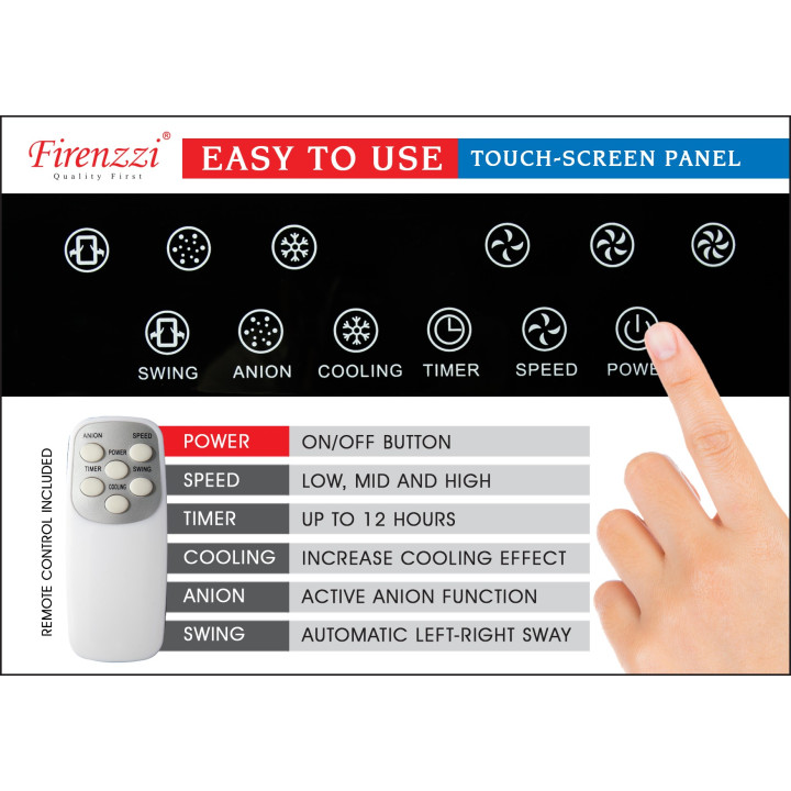 Firenzzi FAC-1890 80L Touch Screen Air Cooler