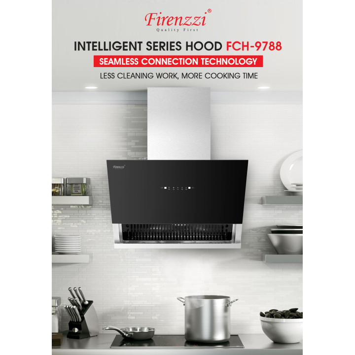 FIRENZZI FCH-9788 90CM 1690m³/hr Touch Control Intelligent Series Designer Hood