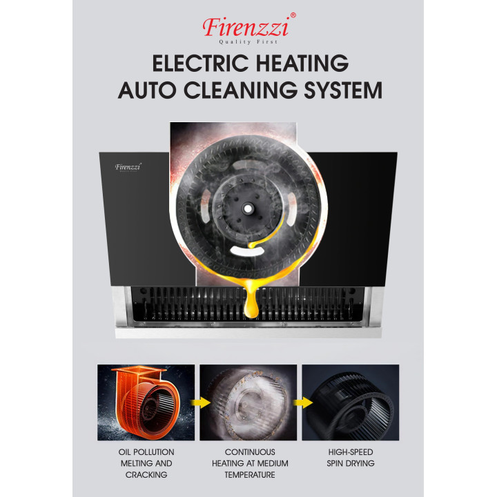 FIRENZZI FCH-9788 90CM 1690m³/hr Touch Control Intelligent Series Designer Hood