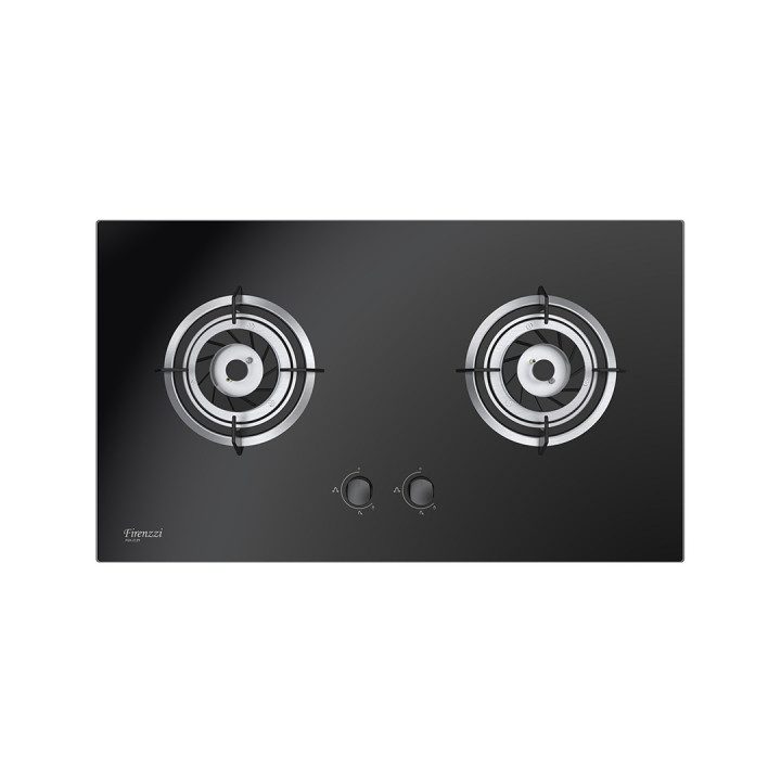 Firenzzi FGH-2129 5.0kW Double Burner Tempered Glass Gas Hob