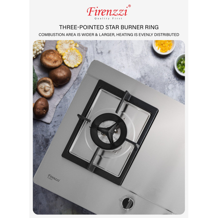 Firenzzi FH-2349 5.1kW Stainless Steel Gas Built-in Hob