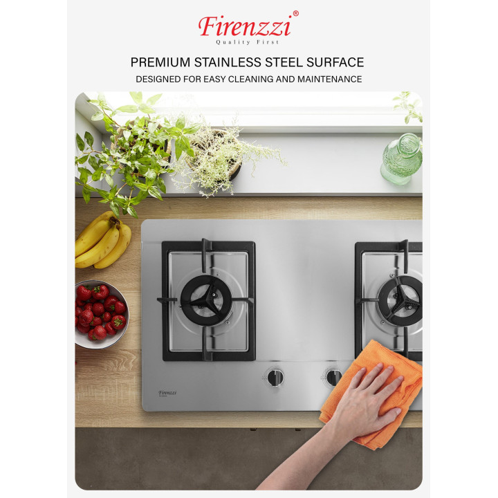 Firenzzi FH-2349 5.1kW Stainless Steel Gas Built-in Hob