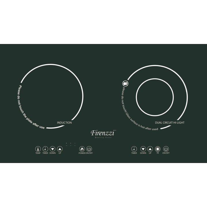 Firenzzi FRD-2088XP Dual Zone Induction Ceramic Hob