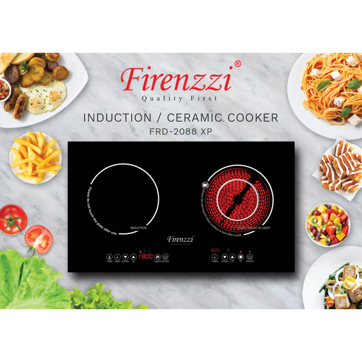 Firenzzi FRD-2088XP Dual Zone Induction Ceramic Hob
