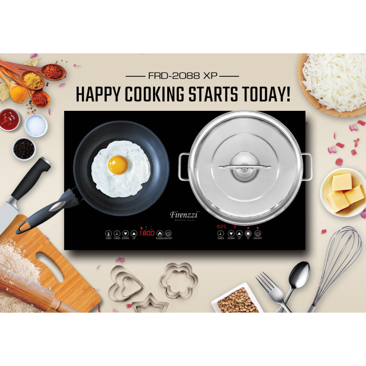 Firenzzi FRD-2088XP Dual Zone Induction Ceramic Hob