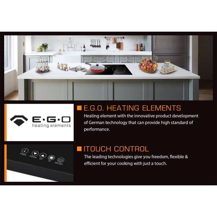 Firenzzi FRD-2088XP Dual Zone Induction Ceramic Hob