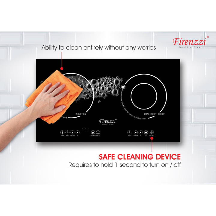 Firenzzi FRD-2088XP Dual Zone Induction Ceramic Hob