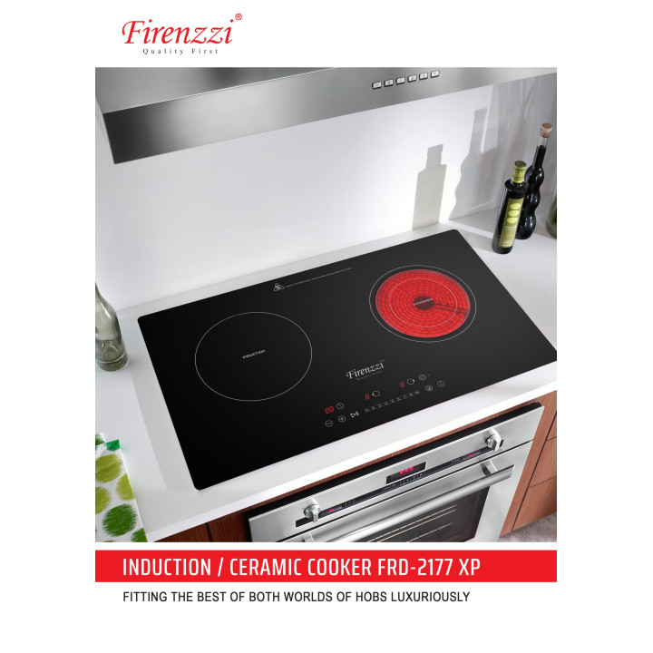 Firenzzi FRD-2177 XP Dual Cooking Zones Induction Ceramic Hob
