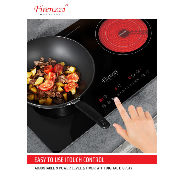 Firenzzi FRD-2177 XP Dual Cooking Zones Induction Ceramic Hob