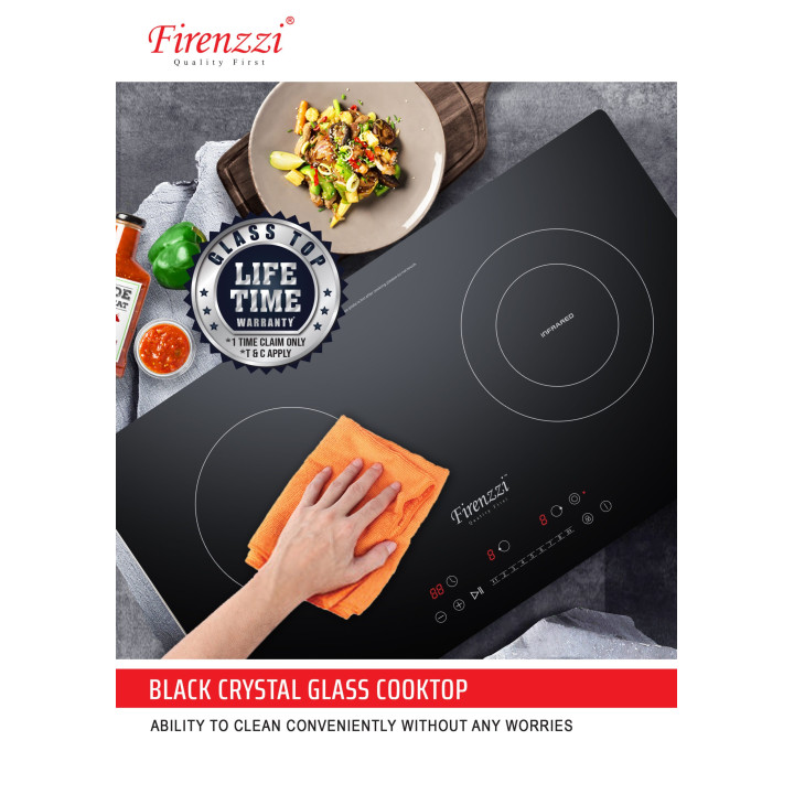 Firenzzi FRD-2177 XP Dual Cooking Zones Induction Ceramic Hob