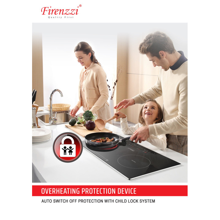 Firenzzi FRD-2177 XP Dual Cooking Zones Induction Ceramic Hob