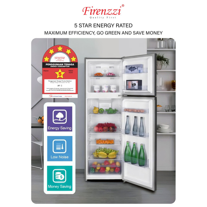 Firenzzi 259L Inverter No-Frost Two Door Refrigerator FR-259