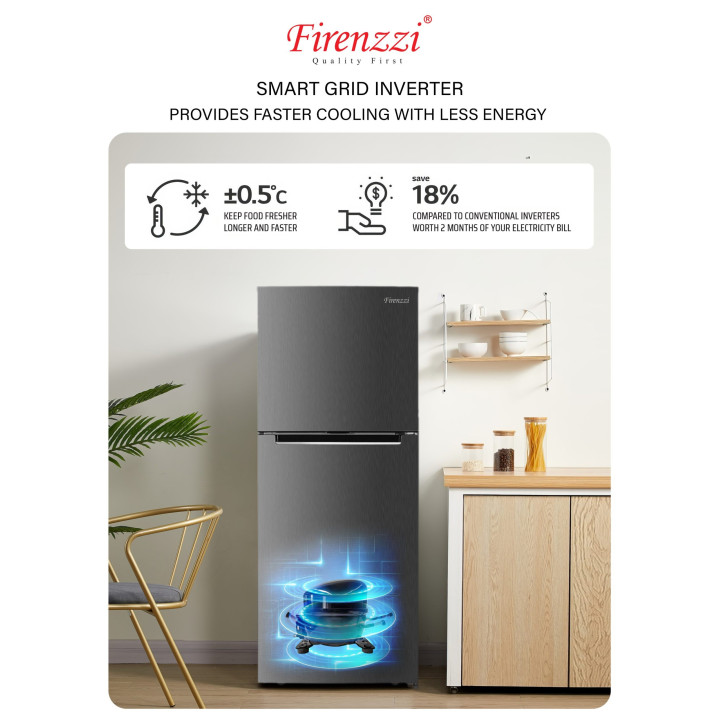 Firenzzi 259L Inverter No-Frost Two Door Refrigerator FR-259