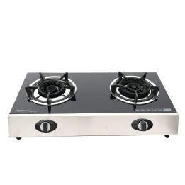 Firenzzi FS-148 9.0kW 2-Burner Tempered Glass Tabletop Gas Stove