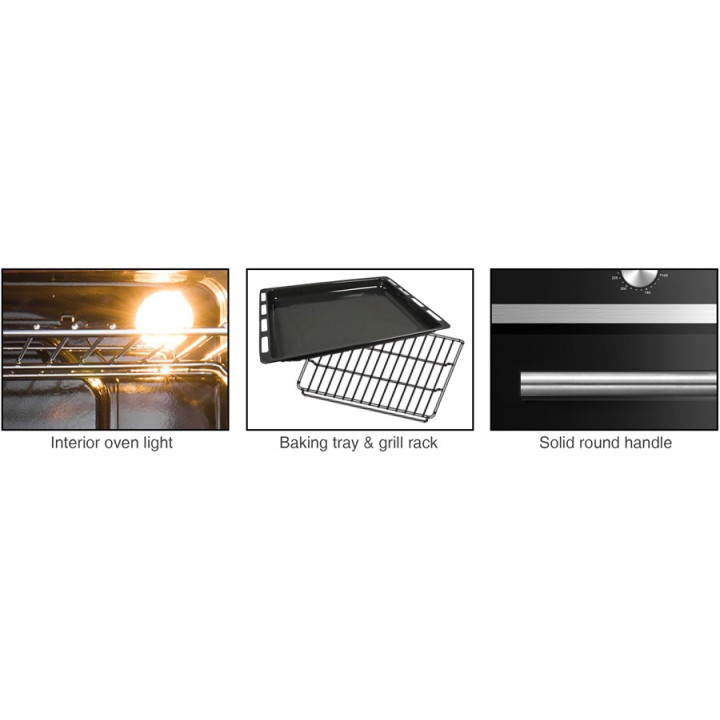 Firenzzi FBO-6010-XP 65L Built-in Oven with 8 Cooking Functions