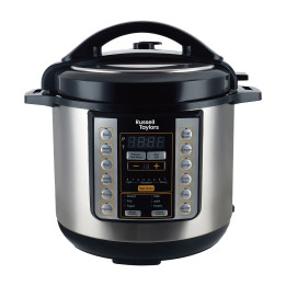 Russell Taylors PC6 Electric Pressure Cooker 6L Stainless Steel Pot 17 Preset Programs