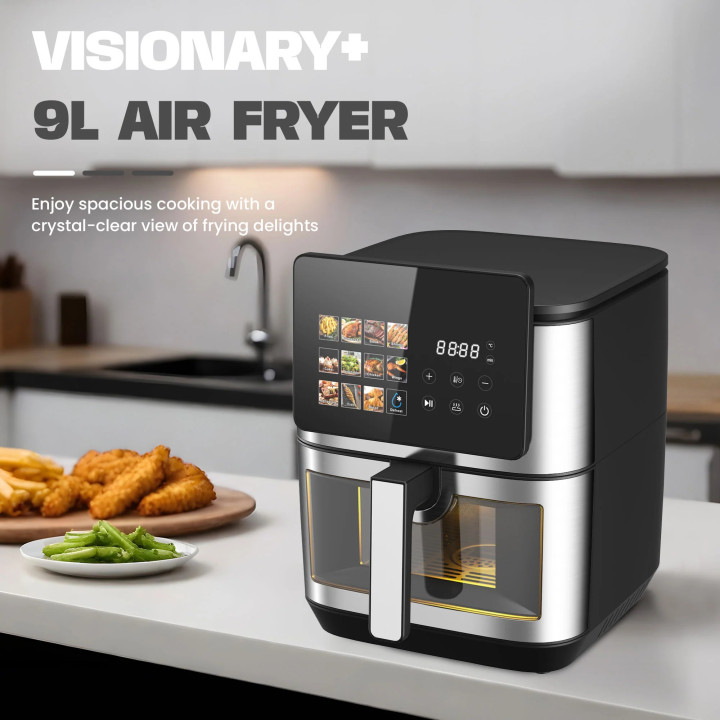 Russell Taylors 3D Visible Window Digital Air Fryer XXL (9L) Z9
