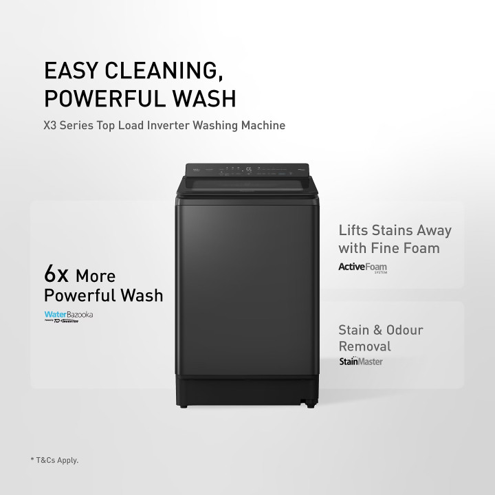 Panasonic NA-FD175X3BT 17.5kg Top Load Washing Machine| Macro Store