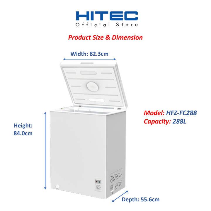 Hitec Chest Freezer HFZ-FC288 288L Dual Cooling| Macro Store