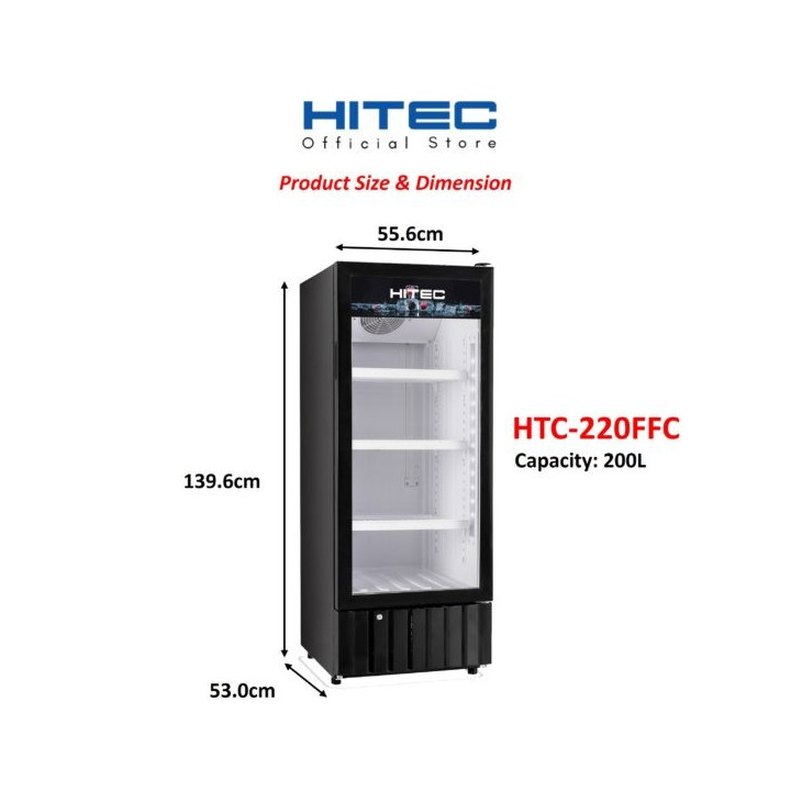 HITEC 200L Frost Free Chiller Display Showcase HTC-220FFC| Macro Store