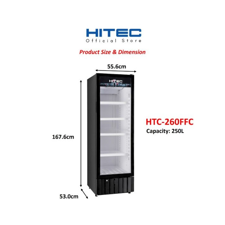 HITEC 250L Frost Free Display Chiller Showcase HTC-260FFC| Macro Store